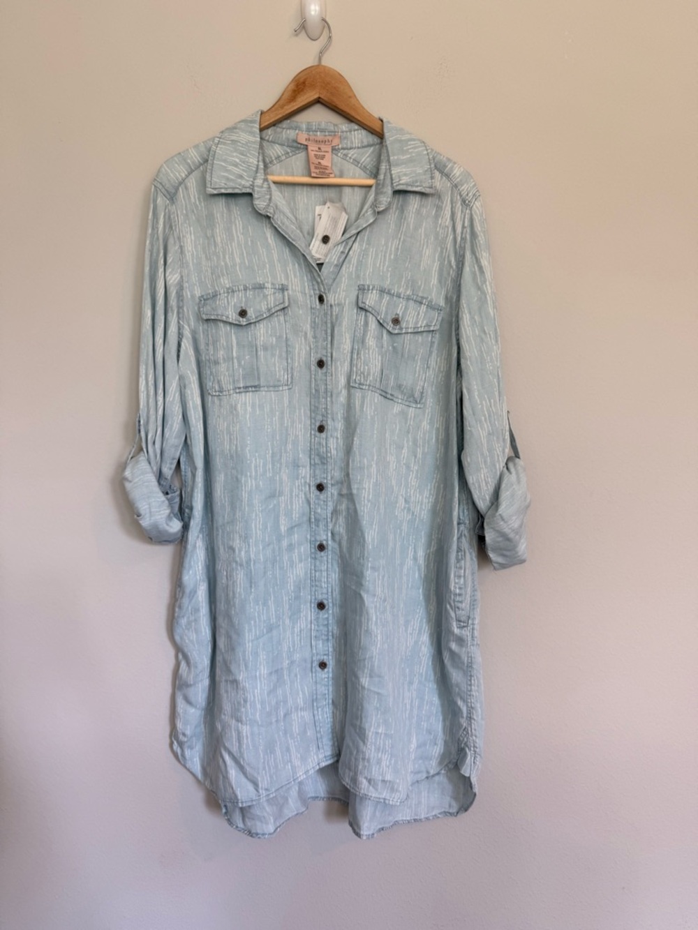 Philosophy | Tencel Chambray Pocket Shirt Dress